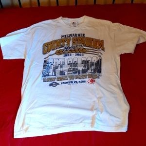 Vintage Brewers Last Game at county stadium shirt new